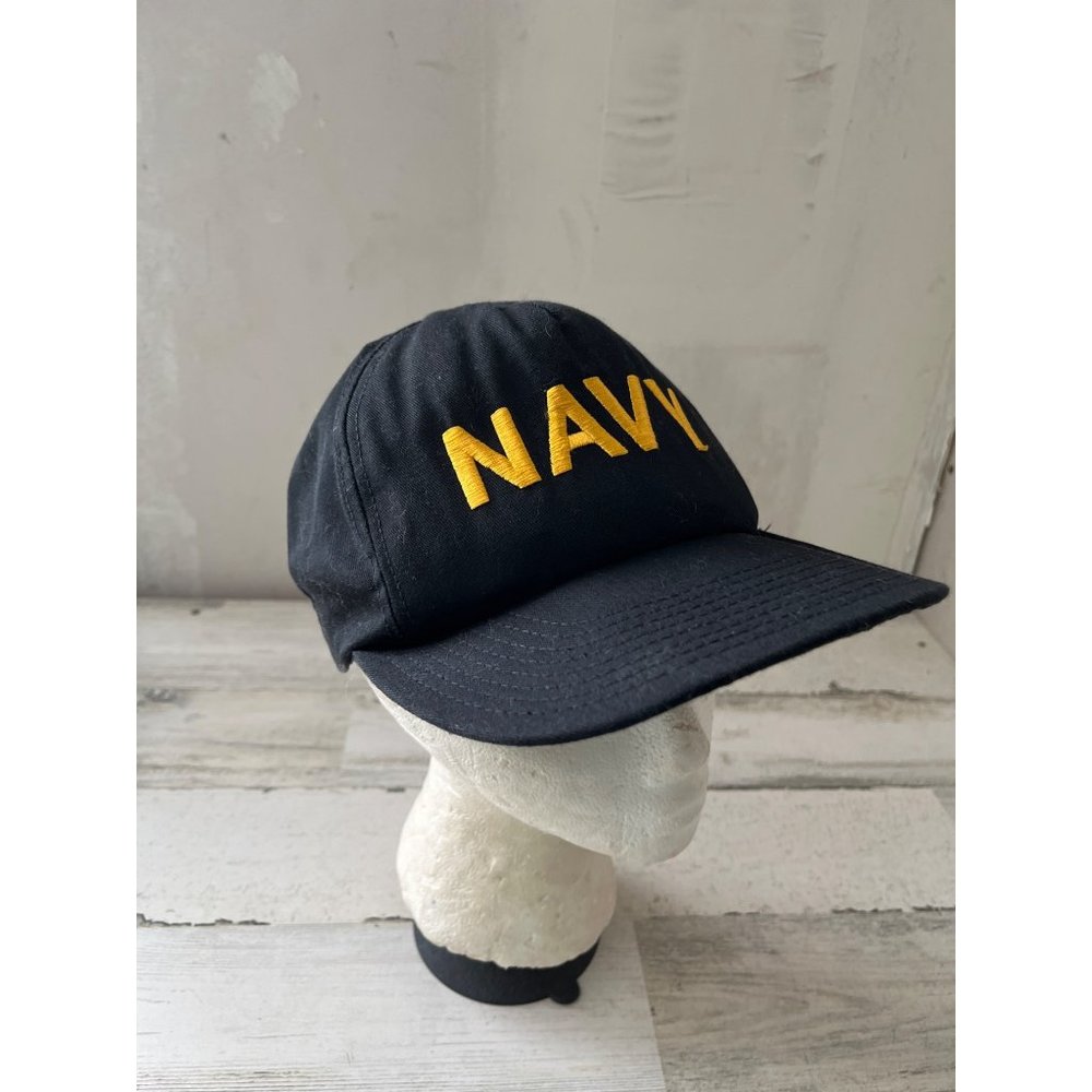 Navy black gold adjustable back ball cap